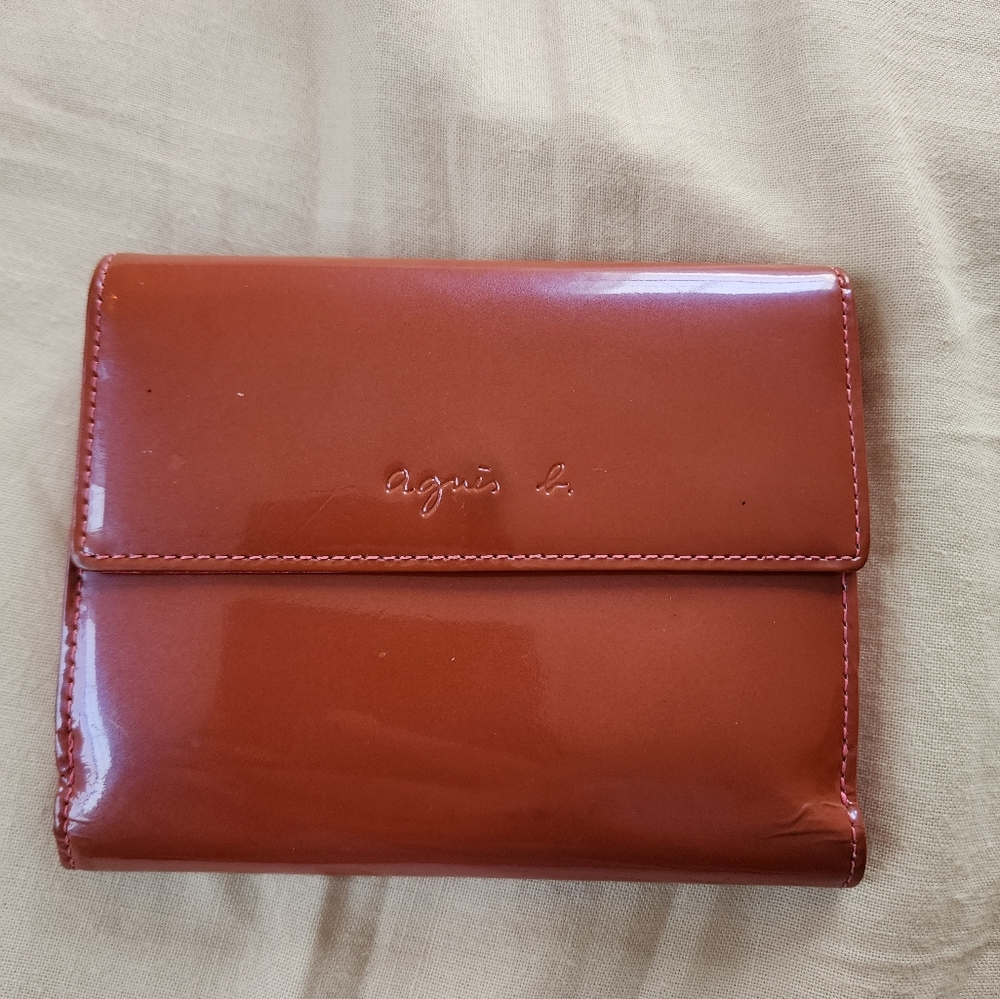 Agnes B. Pink Leather Wallet